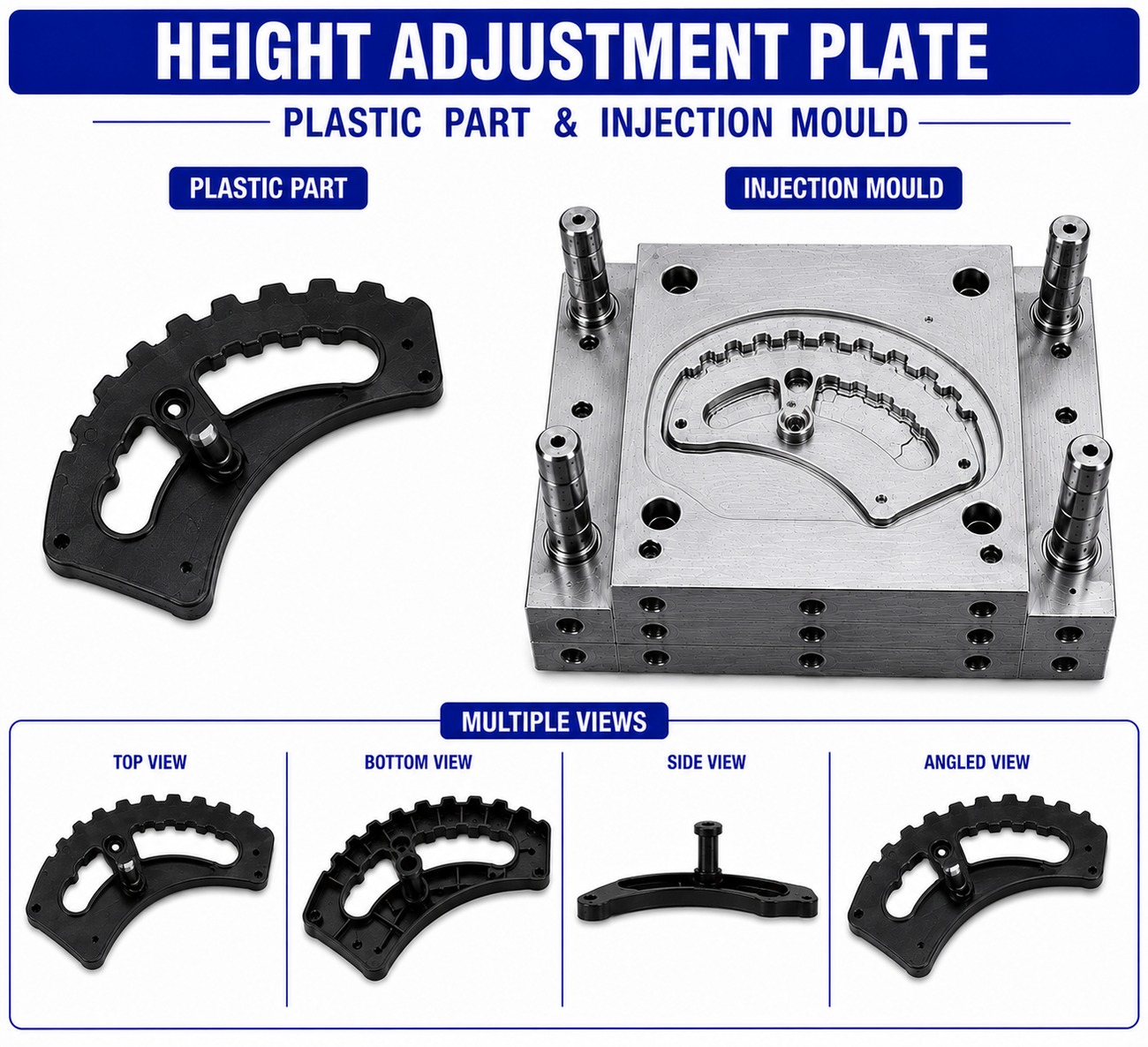 Lawn Mower Plastic Adjustment Plate Mould and Moulding Services